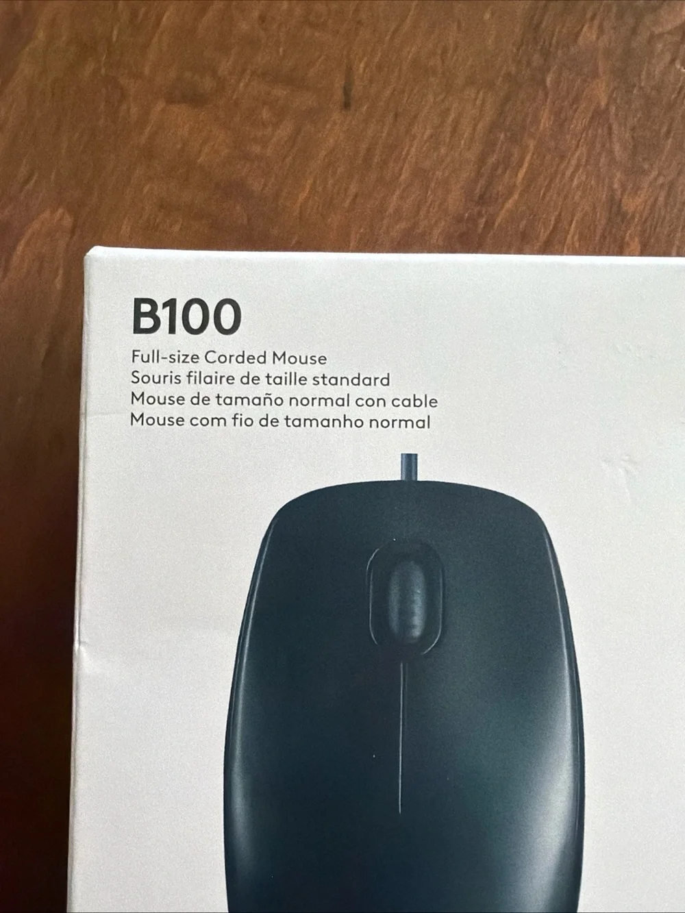 Logitech B100 Black USB Corded Wired Mouse For Computers And Laptops - NEW